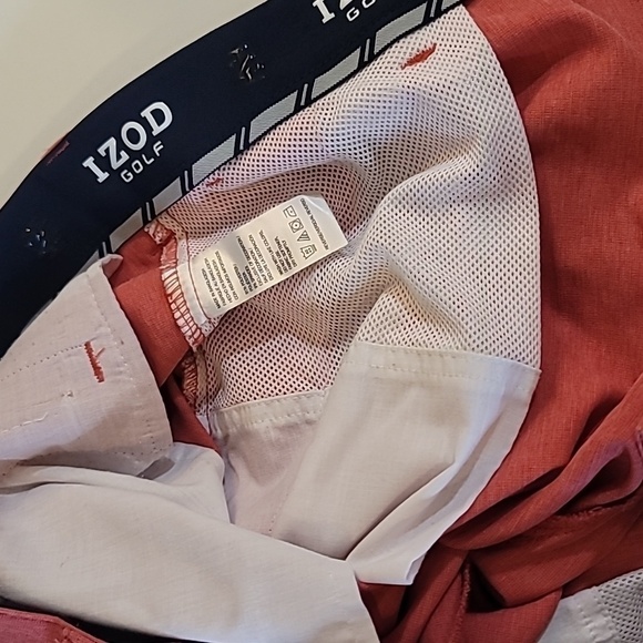 3/$30 IZOD GOLF Salmon Blush Pink Dri Fit Shorts - Picture 5 of 8